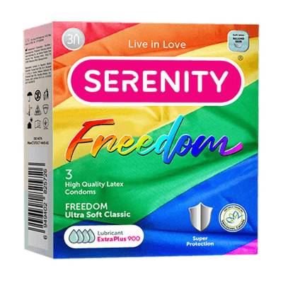 Podrobnoe foto презервативи serenity freedom ultra soft classic, 3 шт