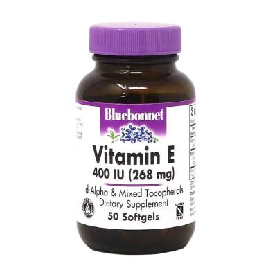 Podrobnoe foto харчова добавка вітаміни в капсулах bluebonnet nutrition vitamin e вітамін e 400 мо, 50 шт