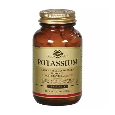 Podrobnoe foto харчова добавка в таблетках solgar potassium калій 99 мг, 100 шт