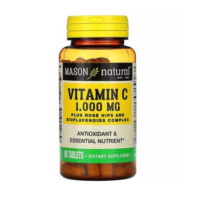 Podrobnoe foto харчова добавка вітаміни в таблетках mason natural vitamin c вітамін c 1000 мг з шипшиною та біофлавоноїдами, 90 шт