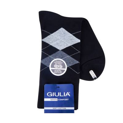 Podrobnoe foto шкарпетки чоловічі giulia man comfort melange 02, black, розмір 39-40
