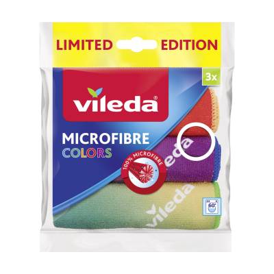 Podrobnoe foto універсальні серветки для прибирання vileda microfiber colors design, 3 шт