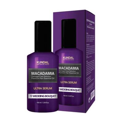Podrobnoe foto сироватка для волосся kundal pure natural system macadamia ultra serum макадамія, аромат wedding bouquet, 100 мл