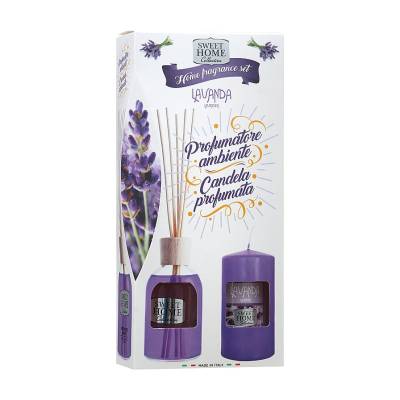 Podrobnoe foto набір sweet home collection lavender лаванда (аромадифузор, 100 мл + ароматична свічка, 135 г)