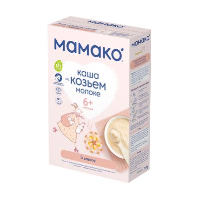 Podrobnoe foto дитяча молочна каша мамако 5 злаків на козячому молоці, від 6 місяців, 200 г