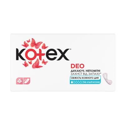 Podrobnoe foto щоденні прокладки kotex deo ultraslim, 56 шт