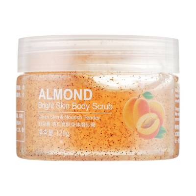 Podrobnoe foto скраб для тіла bioaqua almond bright skin body scrub з екстрактом абрикоса та мигдальною олією, 120 г
