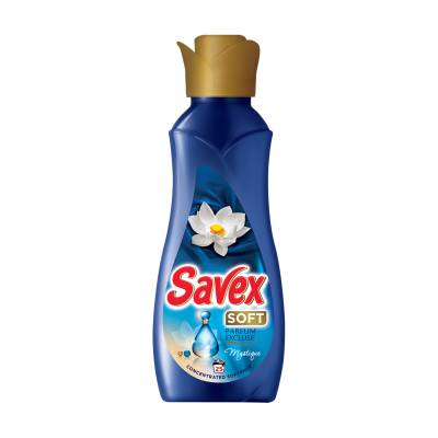 Podrobnoe foto кондиціонер для білизни savex soft mystique parfum exclusif 25 циклів прання, 900 мл