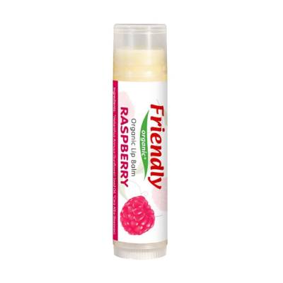 Podrobnoe foto бальзам для губ friendly organic lip balm raspberry малина, для дітей і мам, 4.25 г