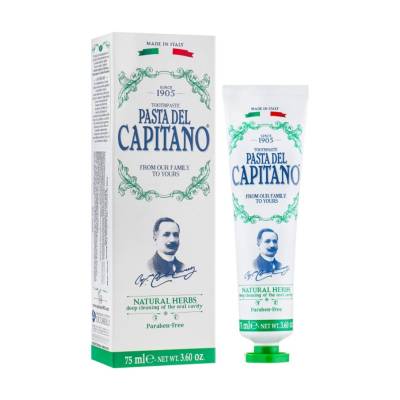 Podrobnoe foto зубна паста pasta del capitano 1905 natural herbs toothpaste натуральні трави, 75 мл