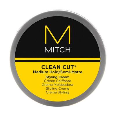 Podrobnoe foto чоловічий напівматовий крем для укладання волосся paul mitchell mitch clean cut medium styling cream середньої фіксації, 85 г
