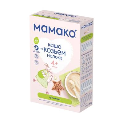 Podrobnoe foto дитяча молочна каша мамако гречана на козячому молоці, від 6 місяців, 200 г