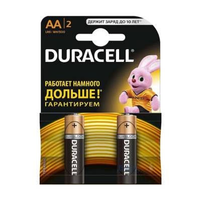 Podrobnoe foto батарейки duracell basic aa 1.5v lr6, 2 шт
