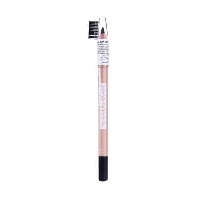 Podrobnoe foto олівець для брів seventeen longstay eyebrow shaper з щіточкою, 4 very black, 1.14 г