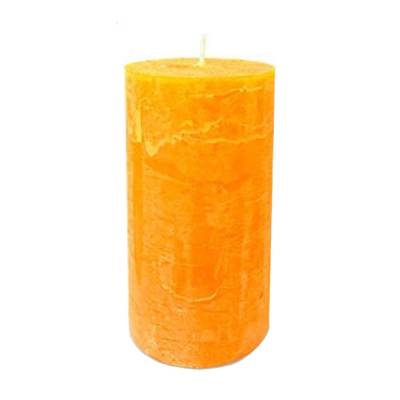 Podrobnoe foto циліндрична свічка candlesense decor rustic жовта, діаметр 6 см, висота 12 см
