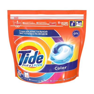 Podrobnoe foto капсули для прання tide все в 1 pods color, 35 циклів прання, 35 шт
