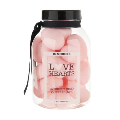 Podrobnoe foto парфумоване мило ручної роботи mr.scrubber love hearts pink, 527 г