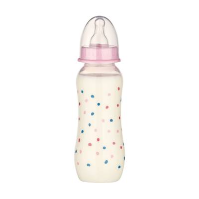 Podrobnoe foto дитяча пластикова пляшка для годування baby-nova droplets з силіконовою соскою, рожева, з народження, 240 мл (3960075)