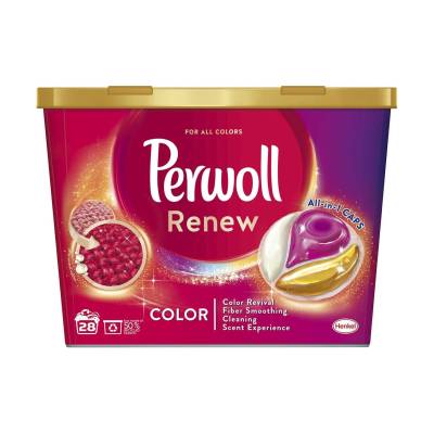 Podrobnoe foto капсули для прання perwoll renew & care caps для кольорових речей, 28 циклів прання, 28 шт