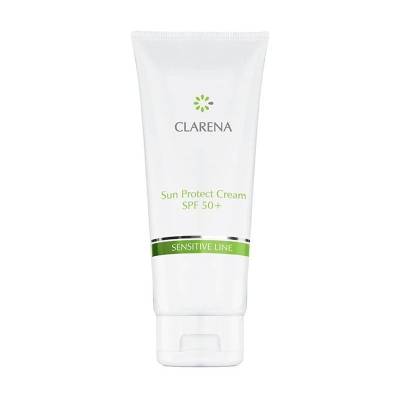 Podrobnoe foto сонцезахисний крем для обличчя clarena sensitive line sun protect cream spf 50+, 100 мл