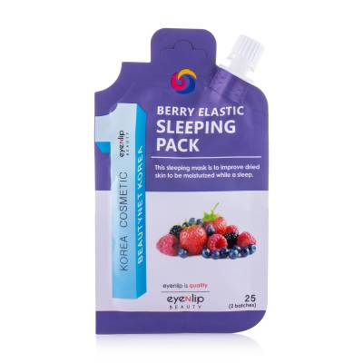 Podrobnoe foto нічна маска для обличчя eyenlip spout pouch berry elastic sleeping pack для сухої шкіри, 25 г