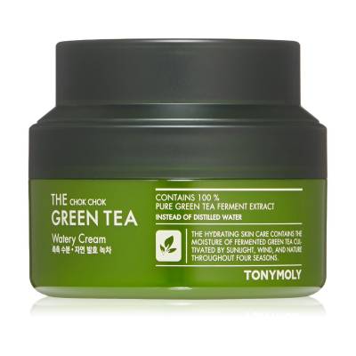 Podrobnoe foto крем для обличчя з екстрактом зеленого чаю tony moly the chok chok green tea watery cream, 60 мл