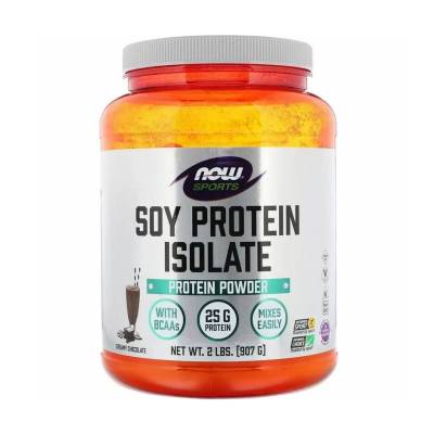 Podrobnoe foto харчова добавка в порошку now foods soy protein isolate ізолят соєвого протеїну, смак вершкового шоколаду, 907 г