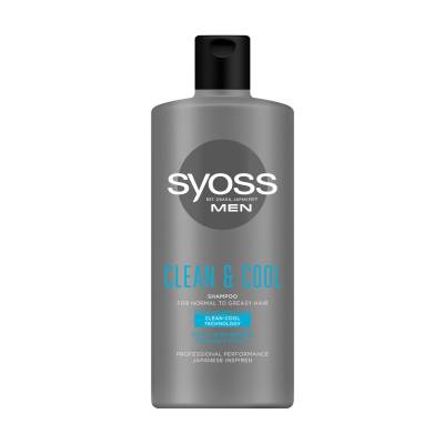 Podrobnoe foto чоловічий шампунь syoss men clean & cool shampoo для нормального та жирного волосся, з ментолом, 440 мл