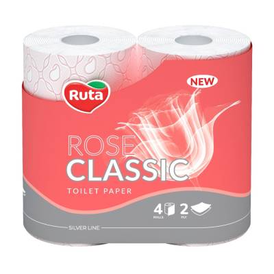 Podrobnoe foto туалетний папір ruta classic rose, 2-шаровий, 4 шт