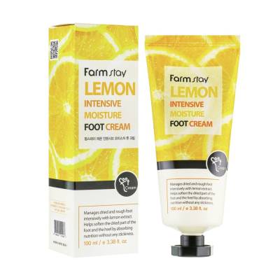 Podrobnoe foto крем для ніг farmstay lemon intensive moisture foot cream з екстрактом лимона, 100 мл
