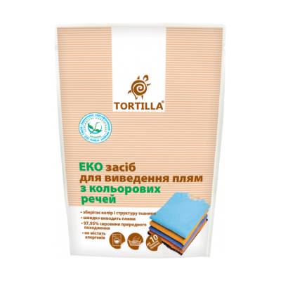 Podrobnoe foto засіб tortilla eco для видалення плям з кольорових речей, 200 г
