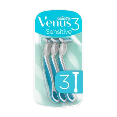 Podrobnoe foto одноразові бритви gillette venus 3 sensitive жіночі, 3 шт