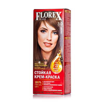 Podrobnoe foto стійка крем-фарба для волосся florex super 3.0 русявий, 100 мл