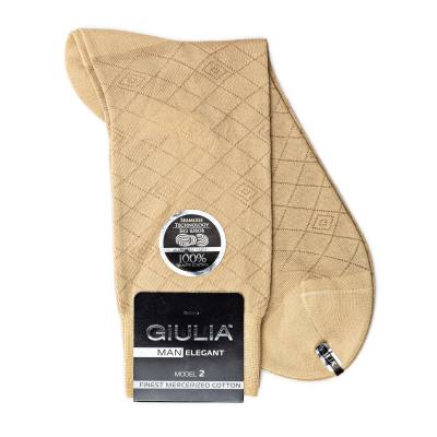 Podrobnoe foto шкарпетки чоловічі giulia elegant 203 calzino beige р.45-46