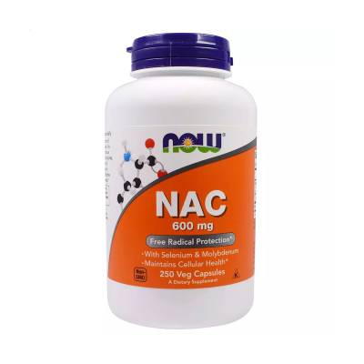 Podrobnoe foto харчова добавка в капсулах now foods nac n-ацетил-l-цистеїн, 600 мг, 250 шт