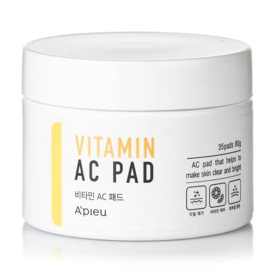 Podrobnoe foto пілінг-диски для очищення шкіри обличчя a'pieu vitamin ac pad, 35 шт