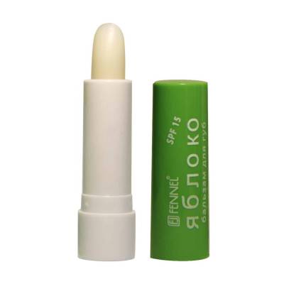 Podrobnoe foto бальзам для губ fennel lip balm spf 15, apple, 3.2 г