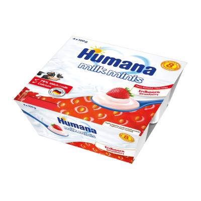 Podrobnoe foto йогурт humana baby milchdessert erdbeerе полуниця, 4*100 г