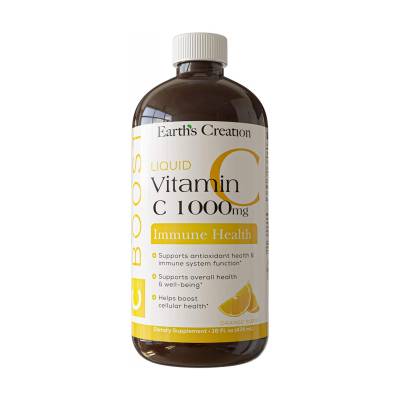 Podrobnoe foto харчова добавка в рідині earth's creation liquid vitamin c, вітамін c 1000 мг, 474 мл