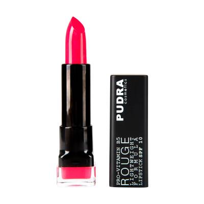 Podrobnoe foto помада для губ pudra cosmetics rouge lightweight formula lipstick spf10 з провітаміном b5, 18 pink passion, 4.5 мл