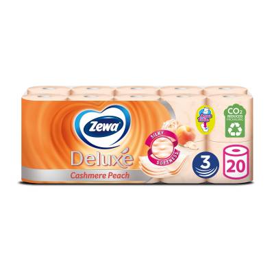 Podrobnoe foto туалетний папір zewa deluxe з ароматом персика, 3-шаровий, 150 відриви, 20 шт