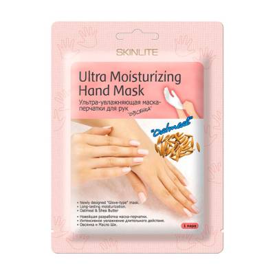Podrobnoe foto ультразволожувальна маска-рукавички для рук skinlite ultra moisturizing hand mask вівсянка, 1 пара
