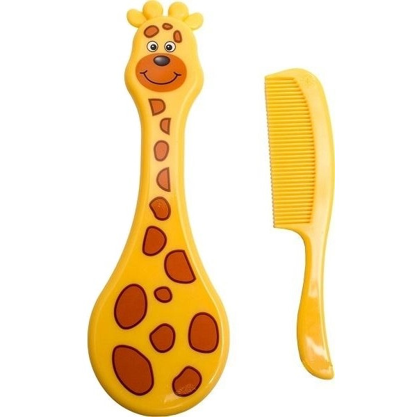 foto набір гребінців для дитячого волосся lindo жираф жовтий (lі 600 жел)