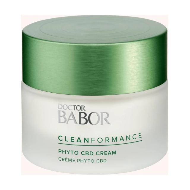 foto заспокійливий релакс-крем для обличчя babor doctor babor clean formance phyto cbd cream, 50 мл
