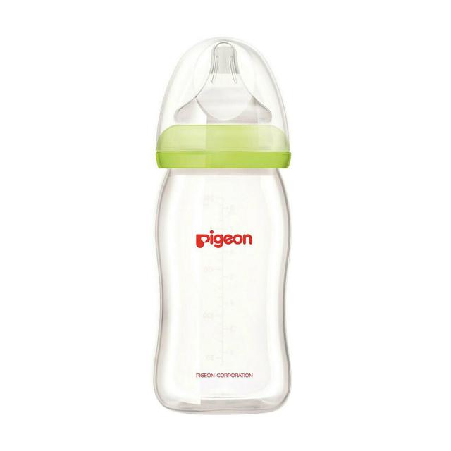 foto дитяча скляна пляшечка для годування pigeon softouch peristaltic plus 0+, 160 мл