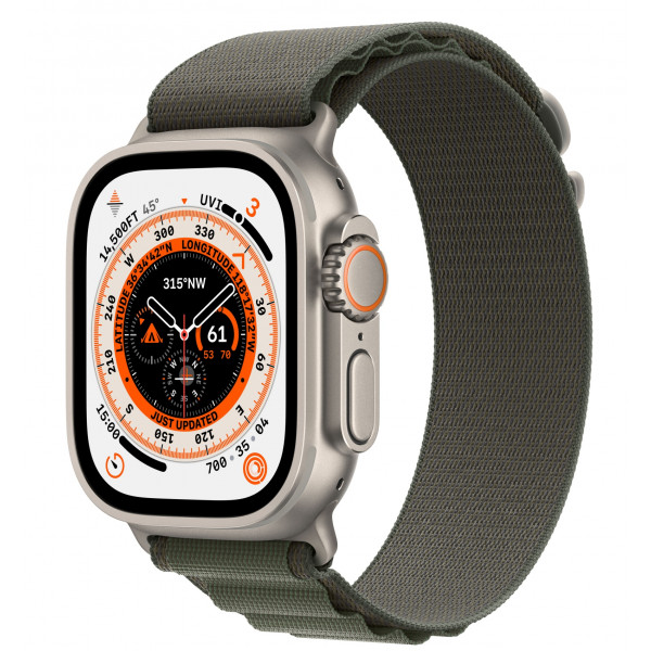 foto смарт-годинник apple watch ultra gps 49mm titanium case with green alpine loop - medium
