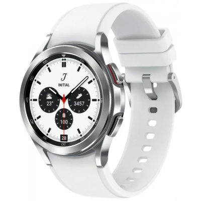 Podrobnoe foto смарт-годинник samsung galaxy watch 4 classic 42mm silver (sm-r880nzsasek)