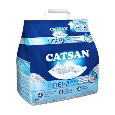Podrobnoe foto наповнювач туалетів для кішок catsan hygiene plus 5 л